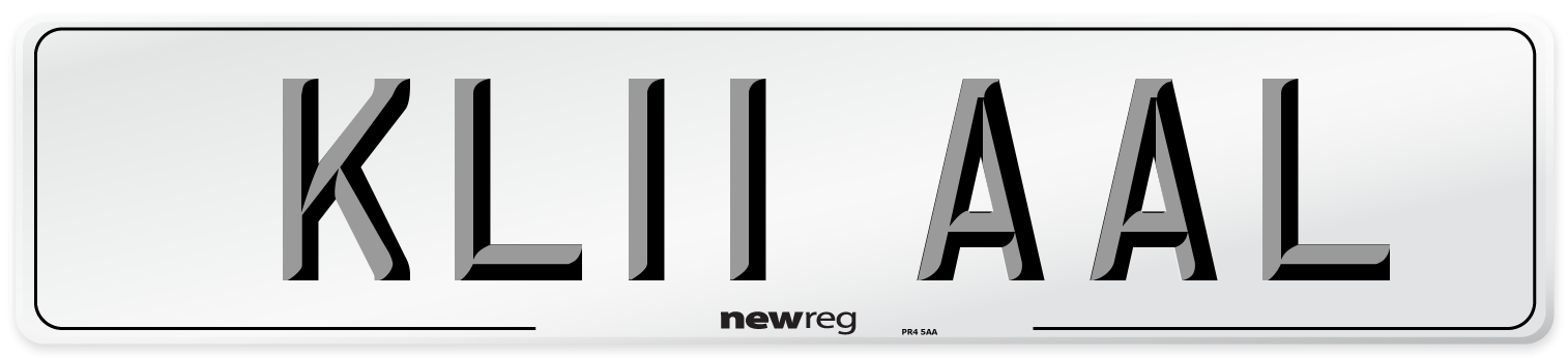 KL11 AAL Number Plate from New Reg